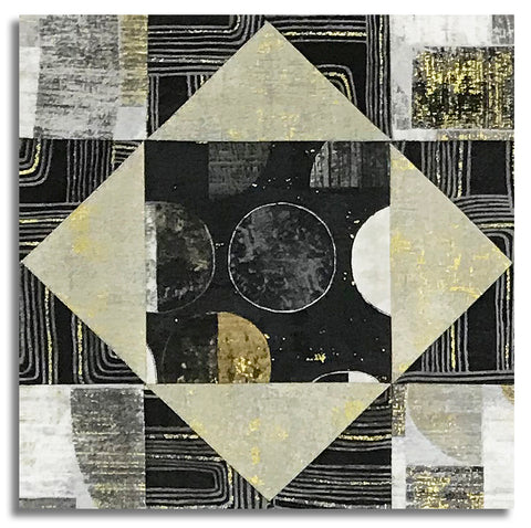 Matt's Northcott Metallic Pre-Cut 12 Block King's Crown Quilt Kit - Gatsby