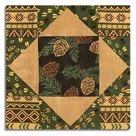 Matt's Moda Pre-Cut 12 Block King's Crown Quilt Kit - Northwoods Lodge