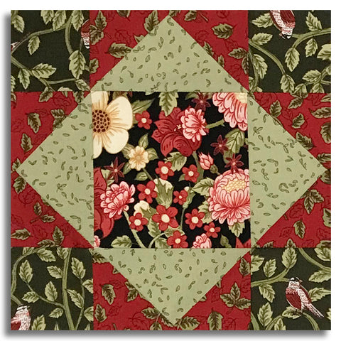 Riley Blake Pre-Cut 12 Block King's Crown Quilt Kit - Tangled Garden