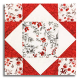 Henry Glass & Co. Pre-Cut 12 Block King's Crown Quilt Kit - Scarlet's Treasure