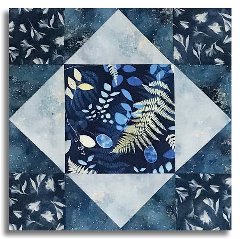 Clothworks Digital Pre-Cut 12 Block King's Crown Quilt Kit - Naturescape