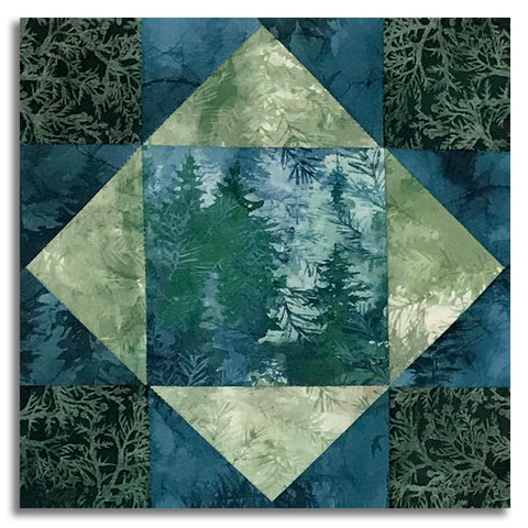 Matt's Northcott Pre-Cut 12 Block King's Crown Quilt Kit - Altitude