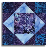 Hoffman Batik Pre-Cut 12 Block King's Crown Quilt Kit - Morning Glory