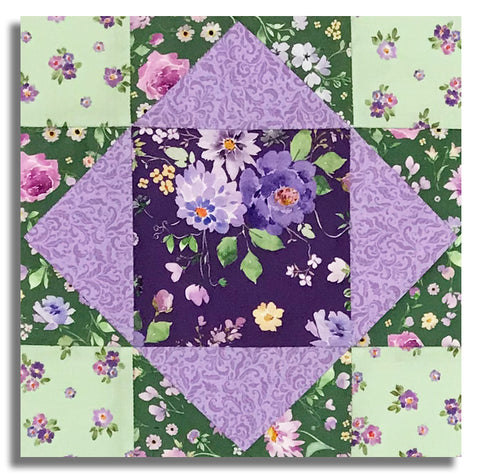 Matt's Clothworks Pre-Cut 12 Block King's Crown Quilt Kit - Chateau En Fleur