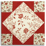 Matt's Moda Pre-Cut 12 Block King's Crown Quilt Kit - Le Jardin Rouge