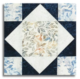 Hoffman Batik Pre-Cut 12 Block King's Crown Quilt Kit - Clear Skies