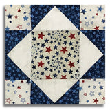 Northcott Pre-Cut 12 Block King's Crown Quilt Kit - Stars & Stripes 14