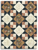 Moda Pre-Cut 12 Block King's Crown Quilt Kit - Sunlit Ruins