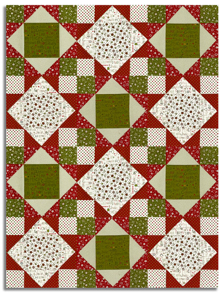 Matt's Moda Pre-Cut 12 Block King's Crown Quilt Kit - Chilly