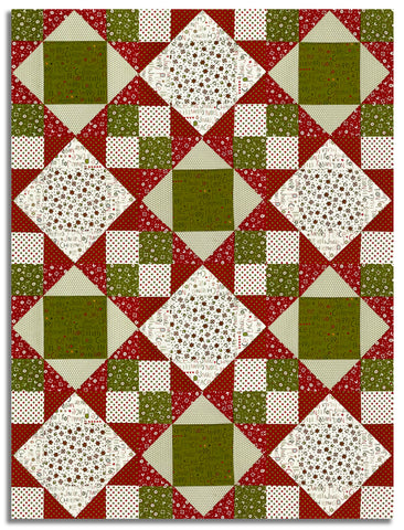 Matt's Moda Pre-Cut 12 Block King's Crown Quilt Kit - Chilly