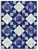Hoffman Batik Pre-Cut 12 Block King's Crown Quilt Kit - Morning Glory