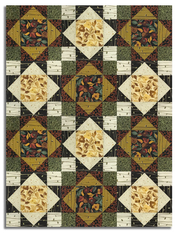 Windham Pre-Cut 12 Block King's Crown Quilt Kit - Gleaned
