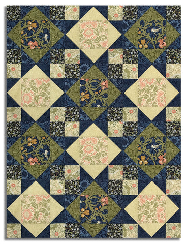 Moda Pre-Cut 12 Block King's Crown Quilt Kit - Morris Muse
