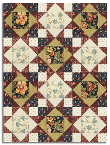 Matt's Andover Pre-Cut 12 Block King's Crown Quilt Kit - Farmer's Daughter