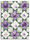 Matt's Clothworks Pre-Cut 12 Block King's Crown Quilt Kit - Chateau En Fleur