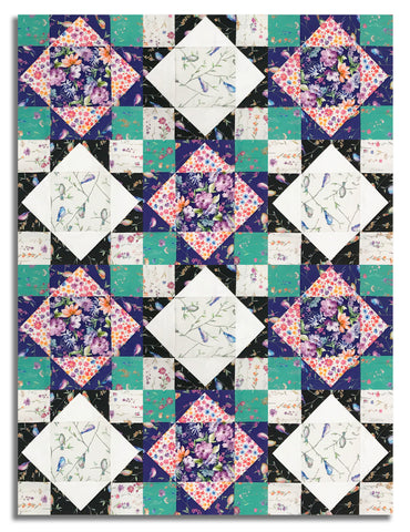 Windham Pre-Cut 12 Block King's Crown Quilt Kit - Serafina