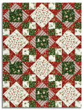 Matt's Riley Blake Pre-Cut 12 Block King's Crown Quilt Kit - Holiday Spirit