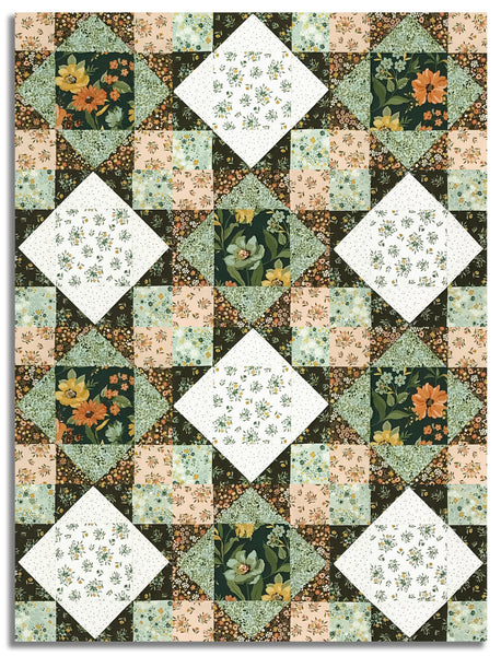 Matt's Riley Blake Pre-Cut 12 Block King's Crown Quilt Kit - Worth Repeating