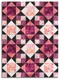 Hoffman Batik Pre-Cut 12 Block King's Crown Quilt Kit - Huckleberry Haven