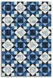 Matt's Hoffman Batik Pre-Cut 12 Block King's Crown Quilt Kit - Into The Snow