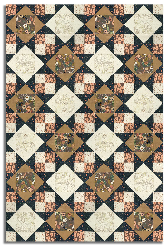 Moda Pre-Cut 12 Block King's Crown Quilt Kit - Sunlit Ruins – Jordan ...