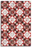 Henry Glass & Co. Pre-Cut 12 Block King's Crown Quilt Kit - Scarlet's Treasure