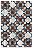 Hoffman Batik Pre-Cut 12 Block King's Crown Quilt Kit - Clear Skies