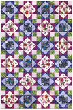 Clothworks Digital Pre-Cut 12 Block King's Crown Quilt Kit - Midnight Dreams