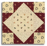 Moda Kansas Troubles Pre-Cut 12 Block King's Crown Quilt Kit - Wheatland - Currant