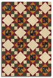 Moda Kansas Troubles Pre-Cut 12 Block King's Crown Quilt Kit - Wheatland - Currant