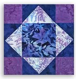 Hoffman Pre-Cut 12 Block King's Crown Quilt Kit - Dragonflies At Dusk