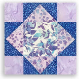 Hoffman Pre-Cut 12 Block King's Crown Quilt Kit - Dragonflies At Dusk