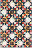 Kaufman Artisan Batiks Kit de colcha King's Crown pré-cortado com 12 blocos - Arco-íris retrô