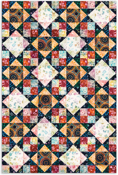 Kaufman Artisan Batiks Pre-Cut 12 Block King's Crown Quilt Kit - Retro ...