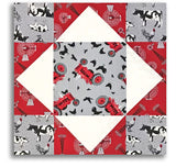 Studio E Pre-Cut 12 Block King's Crown Quilt Kit - Scarlet Farm