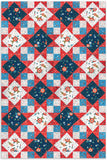Windham vorgeschnittenes King's Crown Quilt-Set mit 12 Blöcken – Kleeblatt und Punkt