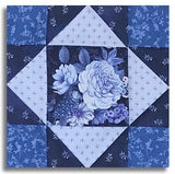 Windham Pre-Cut 12 Block King's Crown Quilt Kit - China Blue