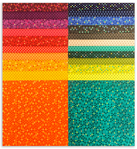 Benartex vorgeschnittene 42-teilige 10-Zoll-Tortenquadrate – Dazzle Dots