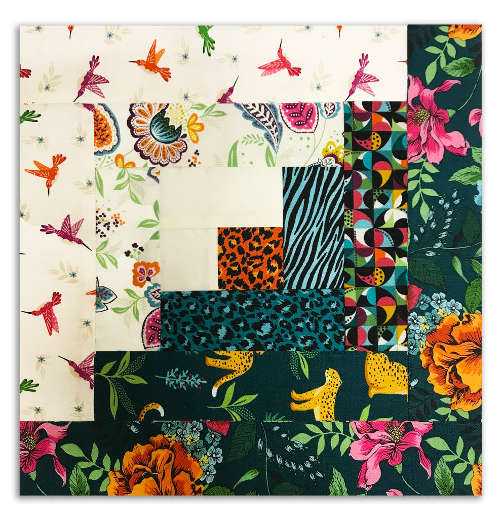 Makower PreCut Log Cabin Table Runner Kit Jewel Tones Jordan Fabrics