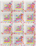 Henry Glass & Co. Pre-Cut 12 Block Log Cabin Quilt Kit - Chasing Rainbows