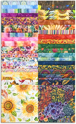 Moda Pre-Cut 42 Piece 10" Square Layer Cake - Floribunda