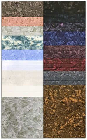 Riley Blake Expressions Batiks Pre-Cut 42 Piece 10" Stacker Layer Cake Squares 10-21004 42 - Quartz Crystals