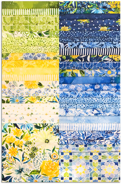 Moda Pre-Cut 42 Piece 10" Square Layer Cake - Sunshine & Blue Skies