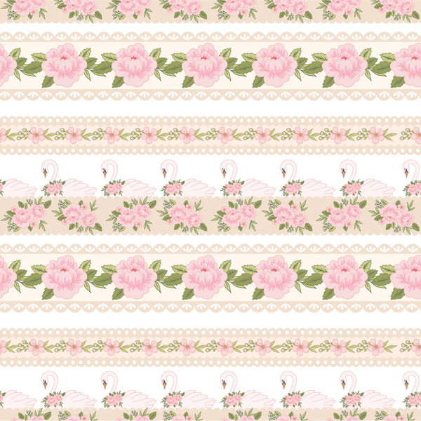Poppie Cotton Stolen Moments SM25322 Lace & Roses Blanc By The Yard