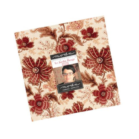 Moda Pre-Cut 42 Piece 10" Square Layer Cake - Le Jardin Rouge