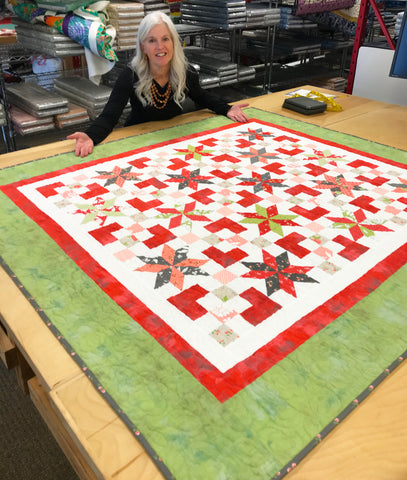 LeMoyne Magic 59 x 65" Fully Finished Sample Quilt - Beautiful Day