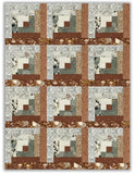 Riley Blake Pre-Cut 12-Block Log Cabin Quilt Kit - Let's Wander