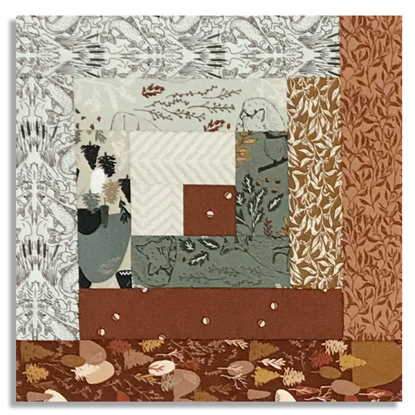 Riley Blake Pre-Cut 12-Block Log Cabin Quilt Kit - Let's Wander