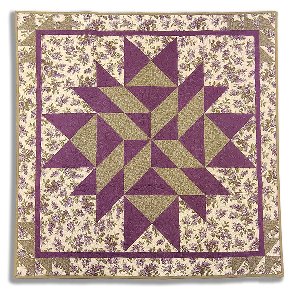 Diamond Cluster 47 x 47" Fully Finished Sample Quilt - Lilac Ridge - Moda