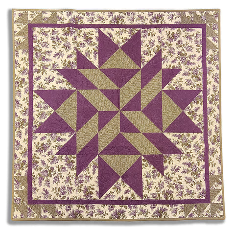 Diamond Cluster 47 x 47" Fully Finished Sample Quilt - Lilac Ridge - Moda